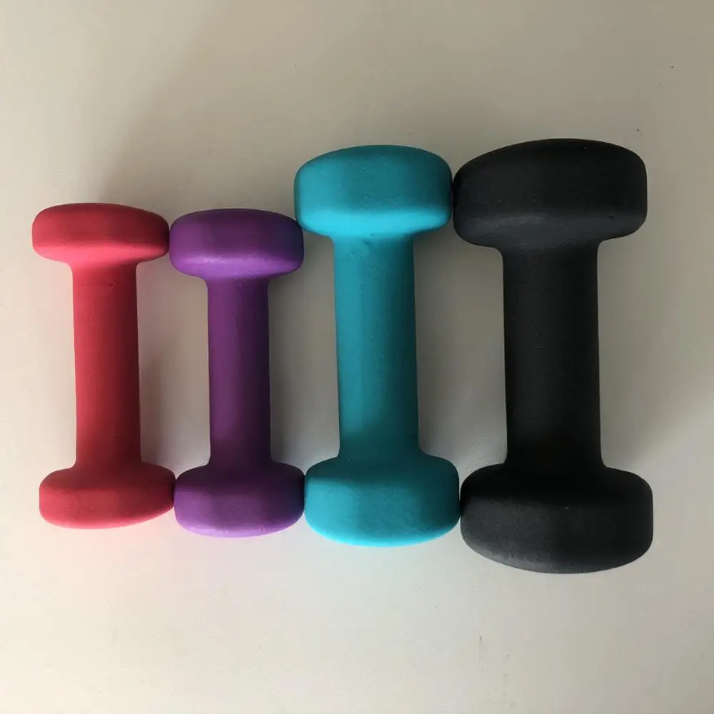 批发健身房训练乙烯基氯丁橡胶浸渍哑铃出售