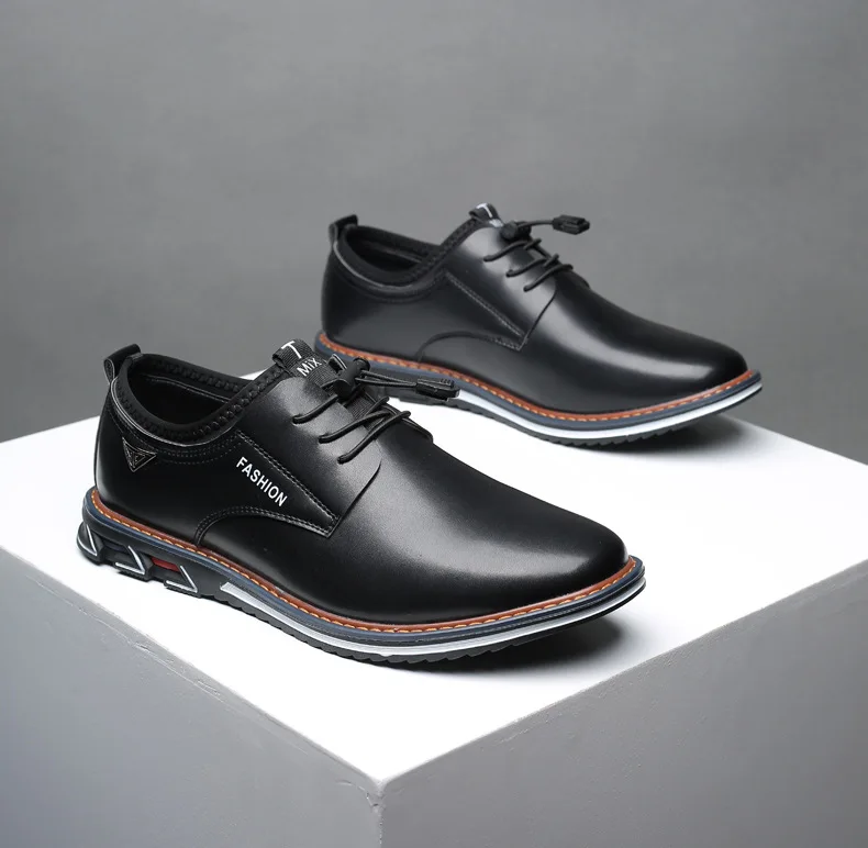 

chaussures en cuir homme Casual Men's Leather Shoes Large Size Men's Shoes38-48 Soft Bottom business casual shoes for men
