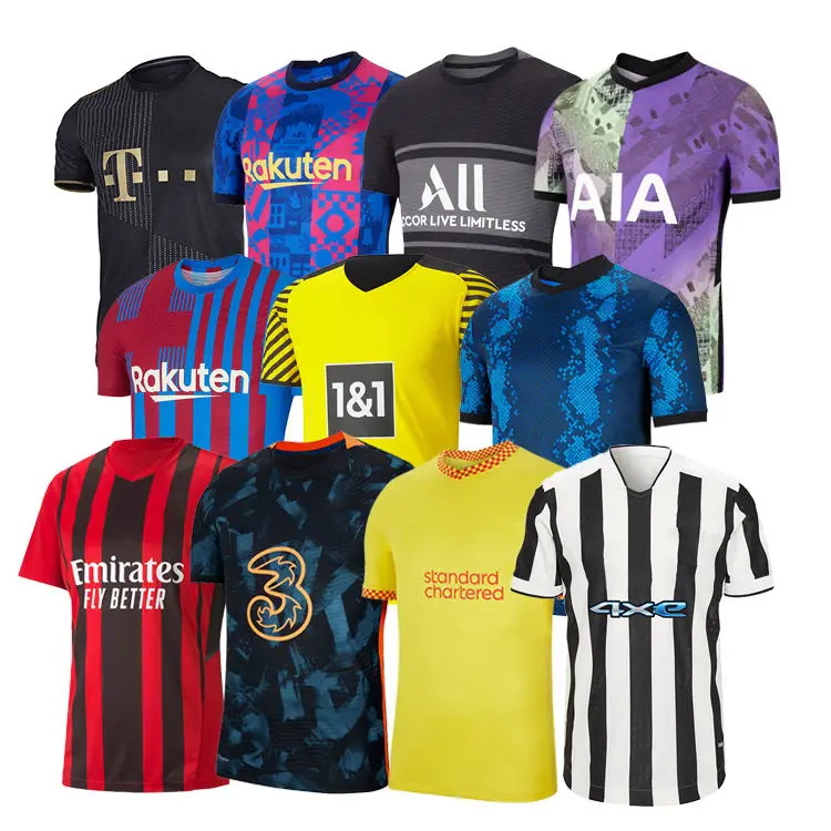 

Custom logo Soccer Uniform Sublimation Football Jerseys Thai quality Soccer Jerseys Set Football Shirts Kits Soccer Wear