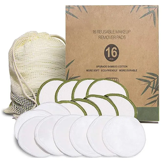 

High Quality Factory Price Bamboo Reusable Cotton Washable Makeup Pad