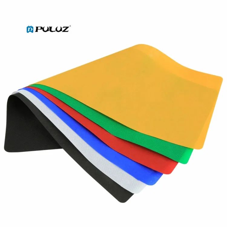 

Hot Sale Puluz  Foldable 6 Color Backdrops Kit For Photography Studio Tent Box, Black, white, red, blue, orange, green