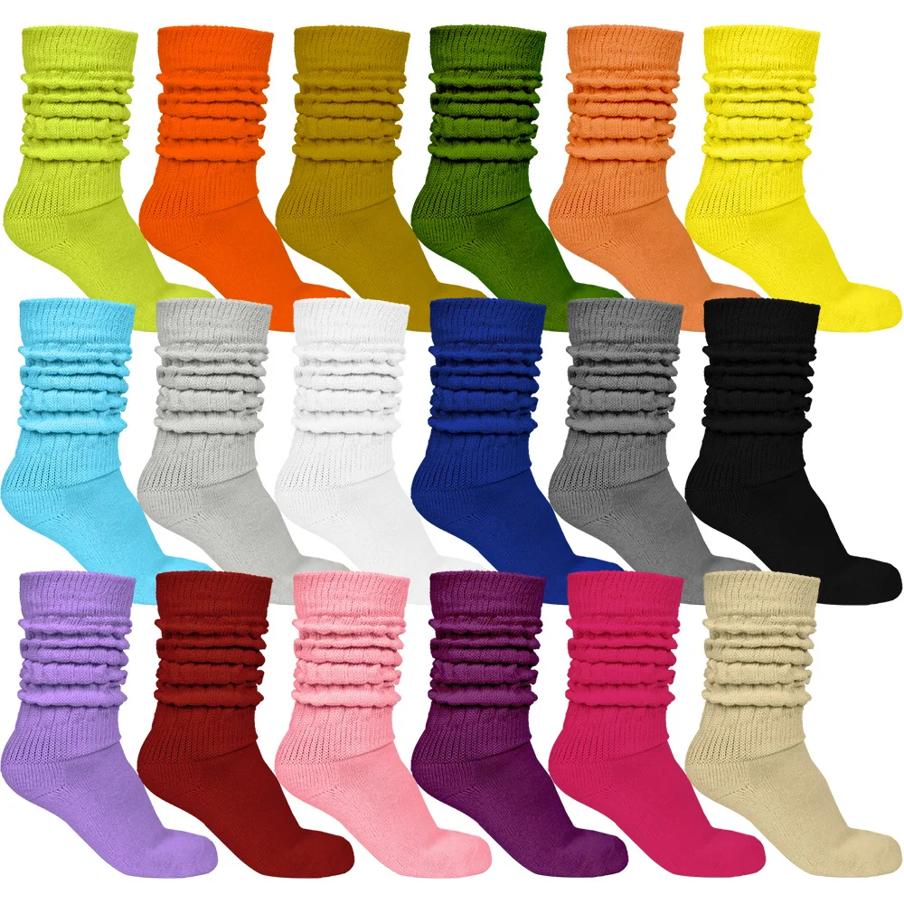 

Uron 2021 New long heavy slouch socks for women socks thick slouch socks, 18 colors