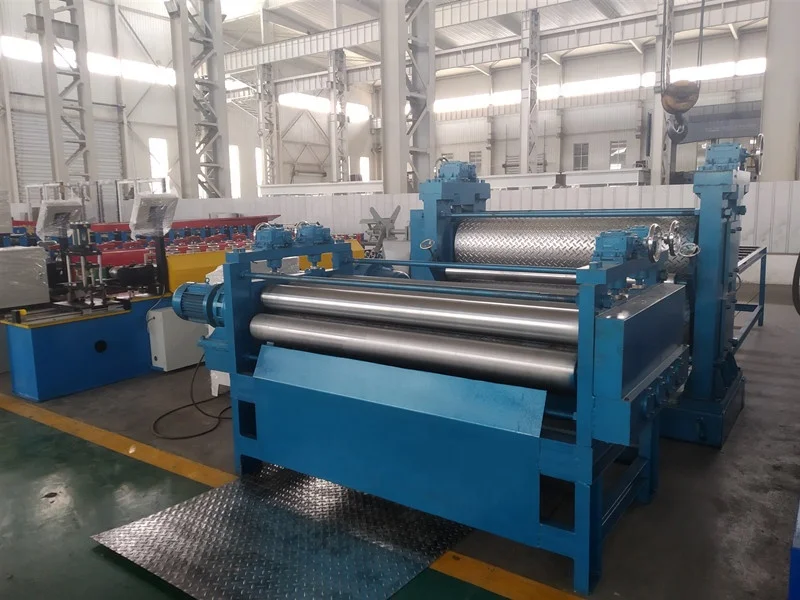Customized metal plate checkered embossing machine sheet metal embossing equipment 4mm thickness