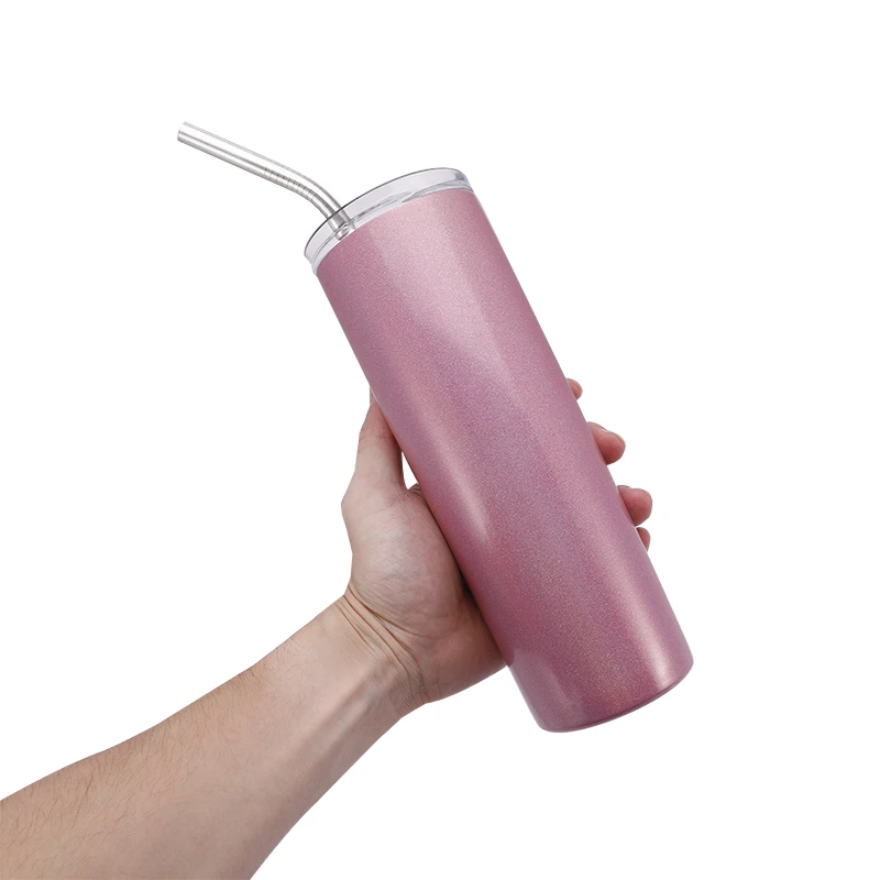 

2021 High quality amazon hot sales stock Everich wholesales 20oz double wall vacuum insulated skiny tumbler with straw