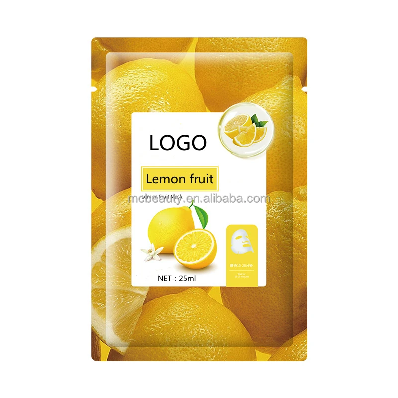 

beauty private label Organic lemon fruit Moisturizing face Mask