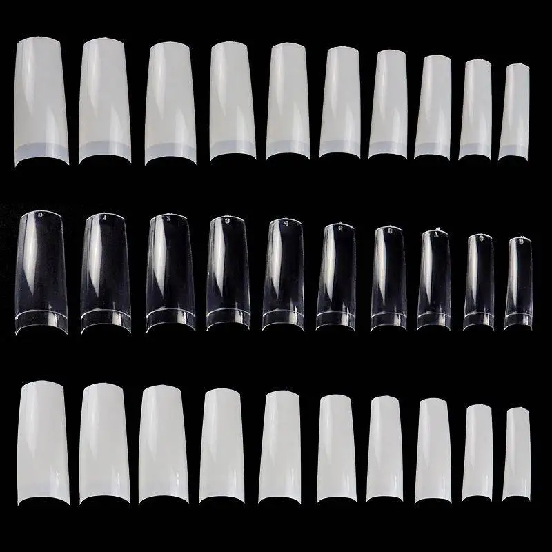 

2020 clear natural white trendy classical tapered french nail tips for manicure acrylic gel nails, Customized