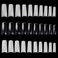 

2020 clear natural white trendy classical tapered french nail tips for manicure acrylic gel nails