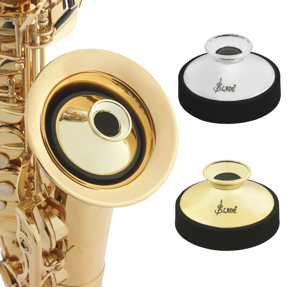 

SLADE light texture and small volume Gold Silver ABS material alto saxophone silencer with Quiet practice