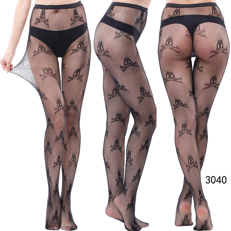 

Manufacturers wholesale Fishnet Pantyhose Women's Hosiery Sexy Nylon Tights Jacquard Knitted Stockings, Black