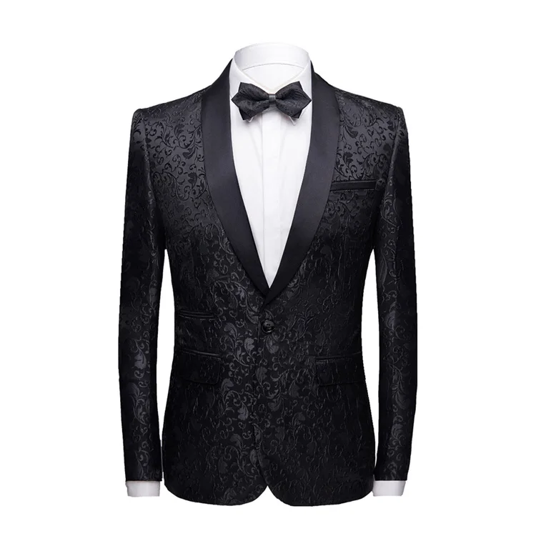 

Gulidd 2021 unique satin black groom dress lapel suit jacket best man jacket men's wedding dress tuxedo