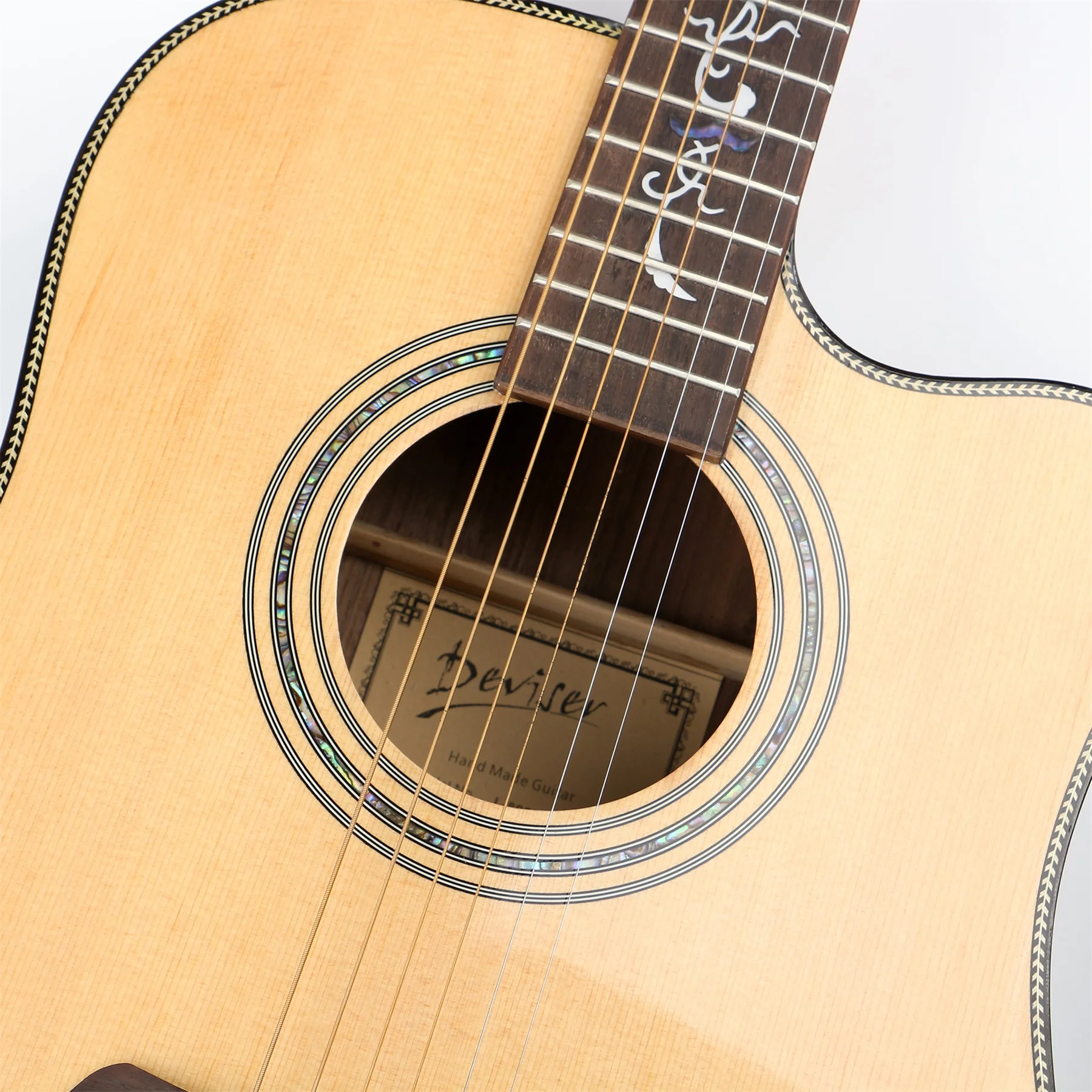 Hot Sale Cheap Price 41''solid Body Inlay Rattan Fingerboard Acoustic