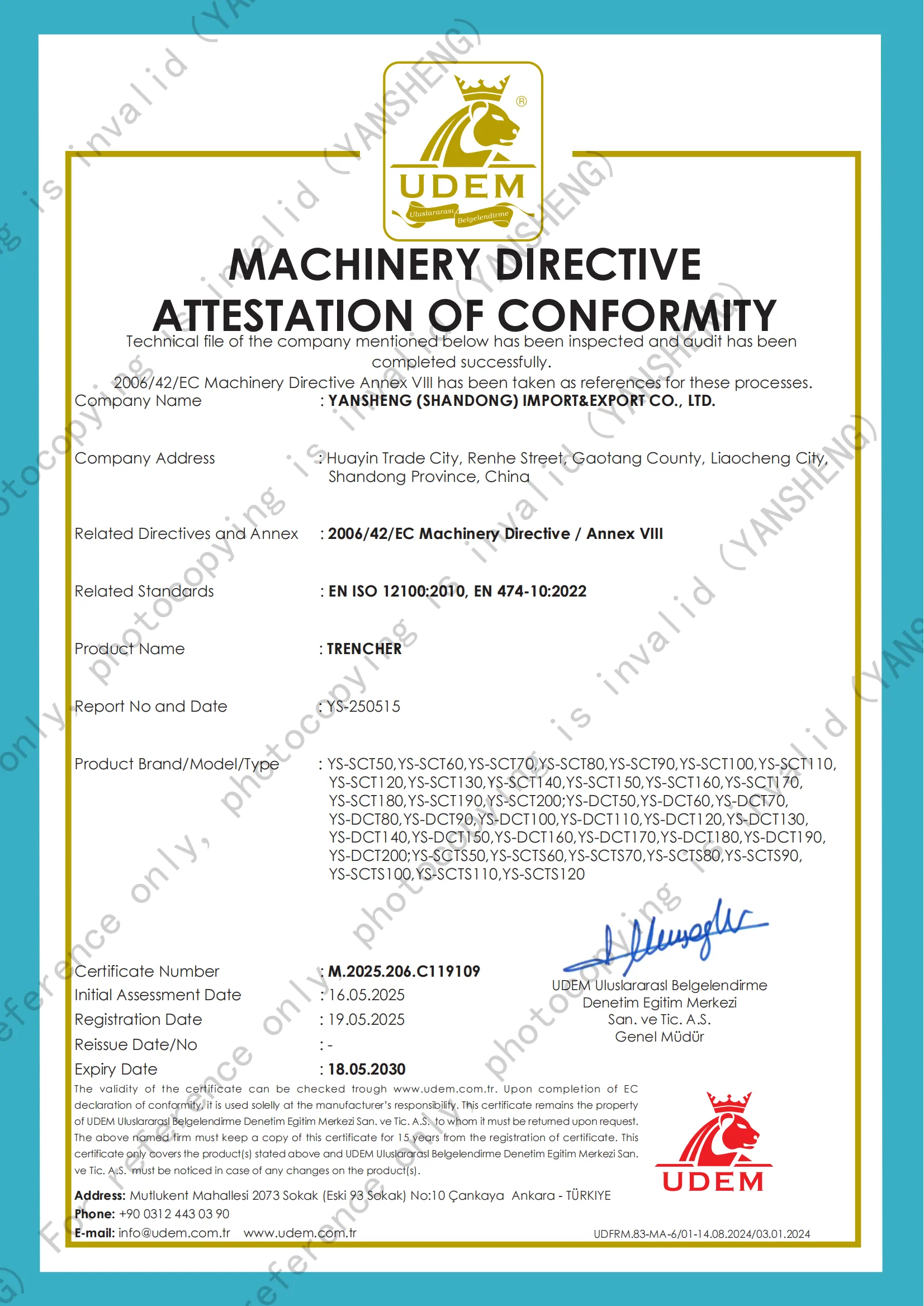 CE Certificate