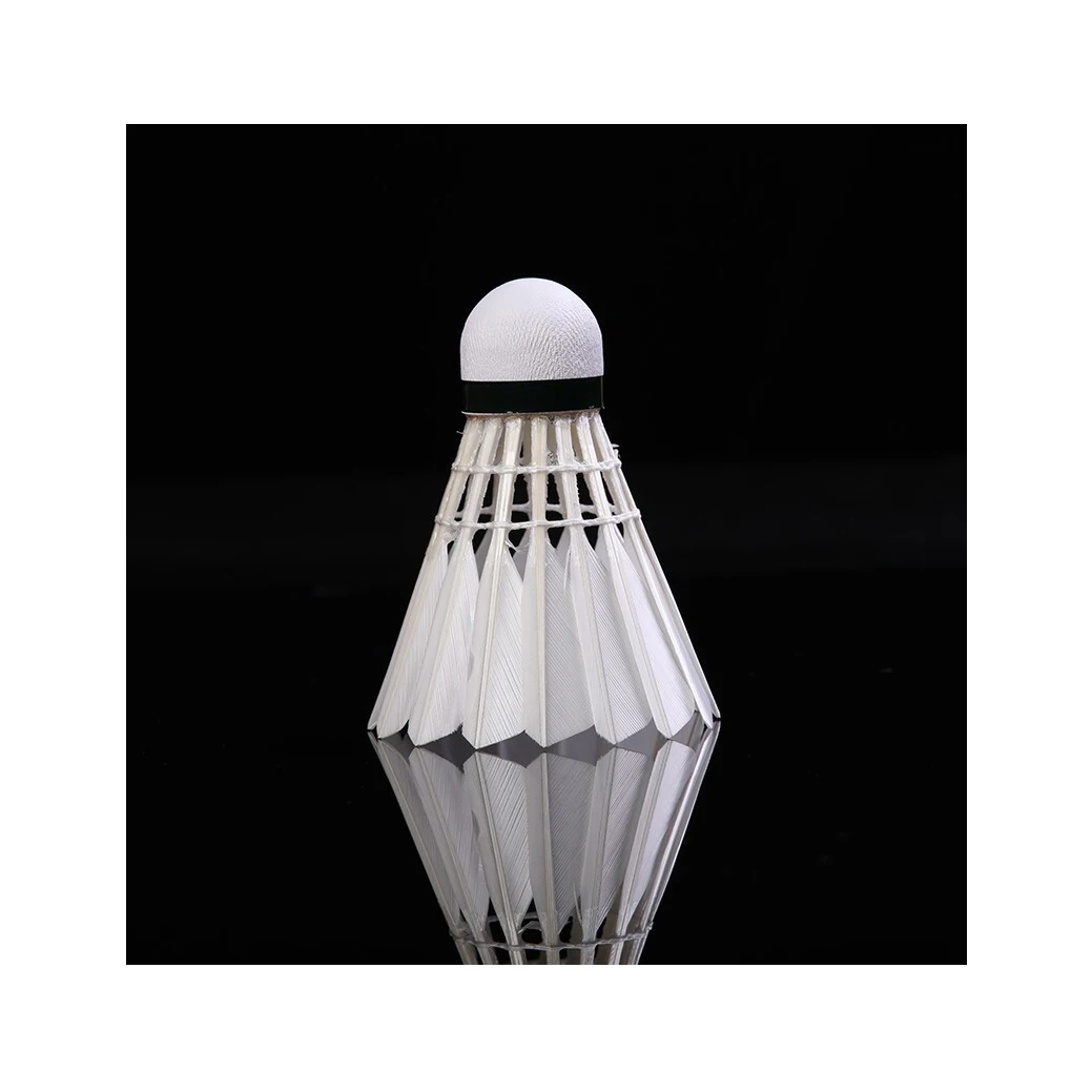 

customize OEM badminton ball high quality wholesale shuttlecock club Thin rod duck feather two-layer ball head, White