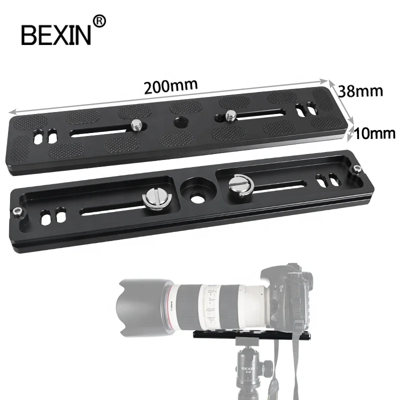 

BEXIN 200mm universal QR mounting adapter bracket quick release base dslr video camera plate for benro QZSD tripod ball head
