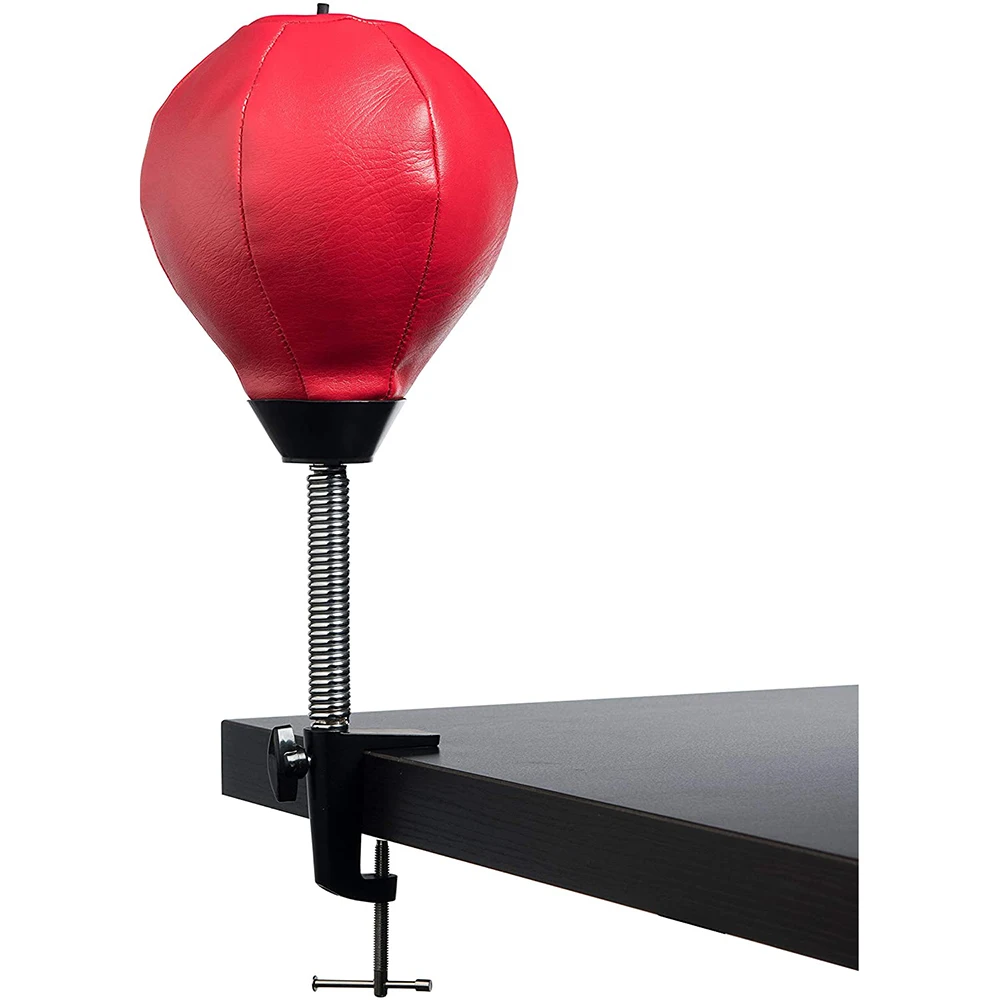 

Stress Relief Toys Desktop Punching Bag Comes with Desk Clamp and Suction Cup, Red