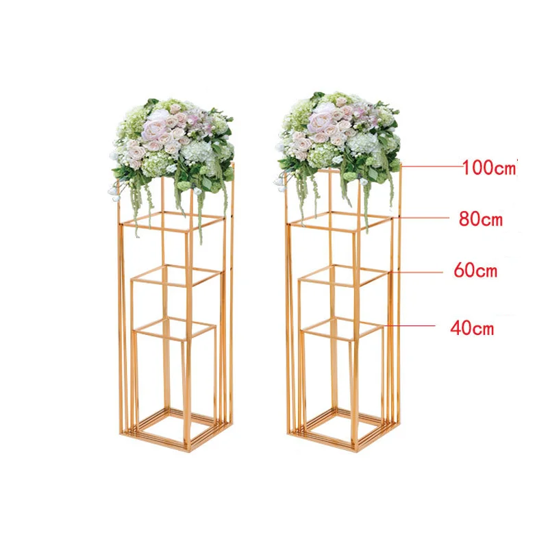 

Wedding Road Lead Decoration Crystal Metal Party Flower Stand Table Centerpieces Flower Centerpieces for Wedding Decoration