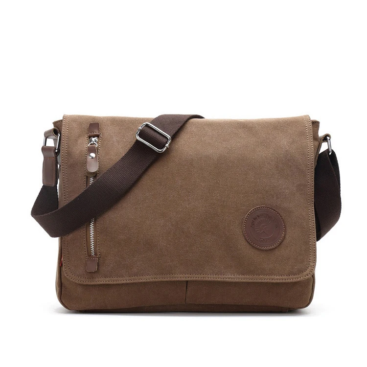 

2021 New Arrives Unisex Casual High Quality Canvas Satchel Messenger Bag for Traveling Camping Bags