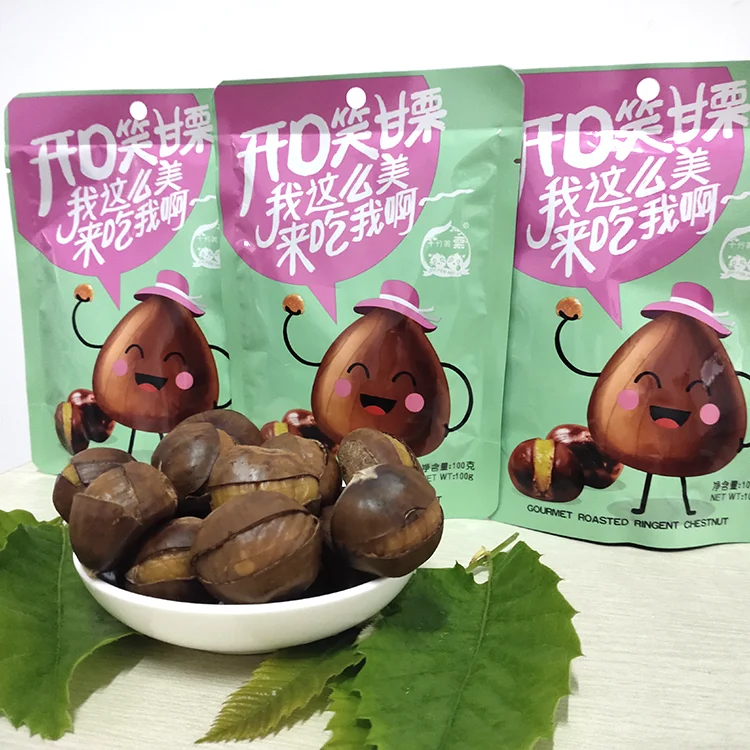 
Hot selling 100g chestnut snacks in bags chestnut snacks in bags 