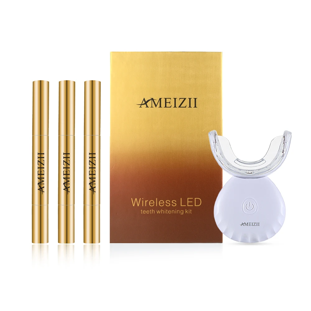 

Private Logo Professional Teeth Whitening Cleaning Care Home Kit Gel Pen Tooth Whitener Wireless LED Lamp Blanqueamiento Dental