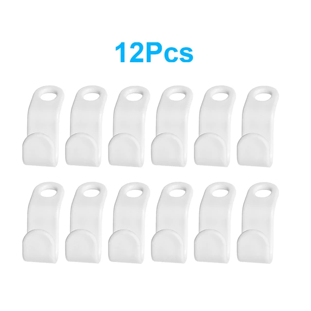 

12/6 PCS Mini Clothes Hanger Connector Hooks Cascading Plastic Wardrobe Coat Organizer Rack Holder, Picture