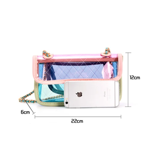 

Fashion Clear Purse Transparent Jelly Chain Bag Women