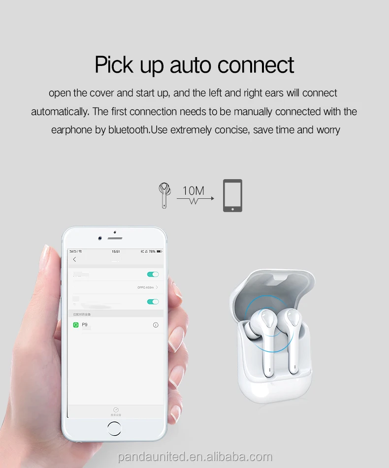 New design P9 TWS wireless earbuds stereo sound Bluetooth 5.0 wireless earphone for gifts - ANKUX.COM