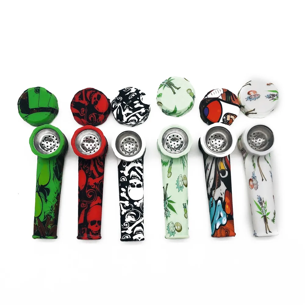 

90mm Smoking Pipe Silicone Wholesale Creative Portable Tobacco Silicone Pipes, Customized color