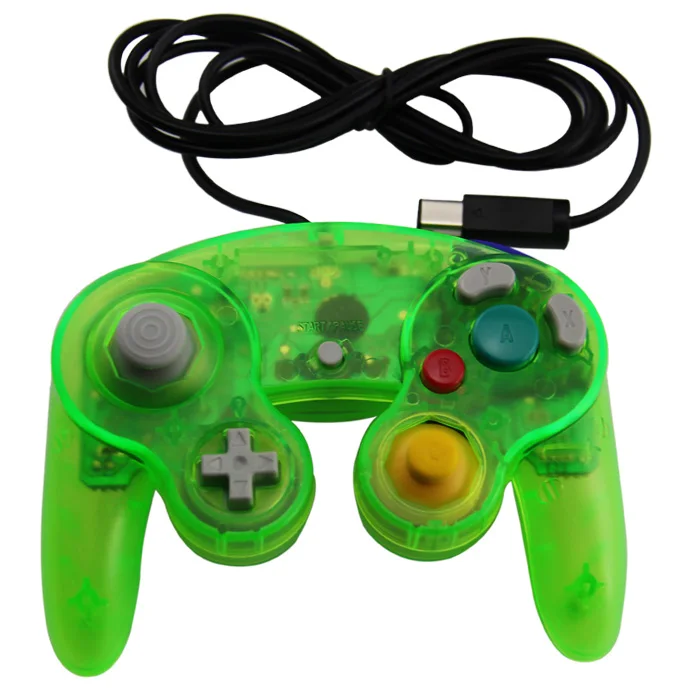 

Transparent Color Wired Controller for Gamecube for NGC Wired Gamepad for Nintendo for Wii, Clear