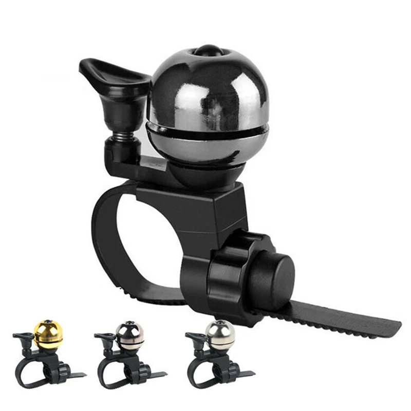 

Bicycle Bell Loud Sound Handlebar Adjustable One Touch Road Mtb Bike Alarm Cycling Accessories Pure Copper Bike Horn, Silver, titanium grey, gold
