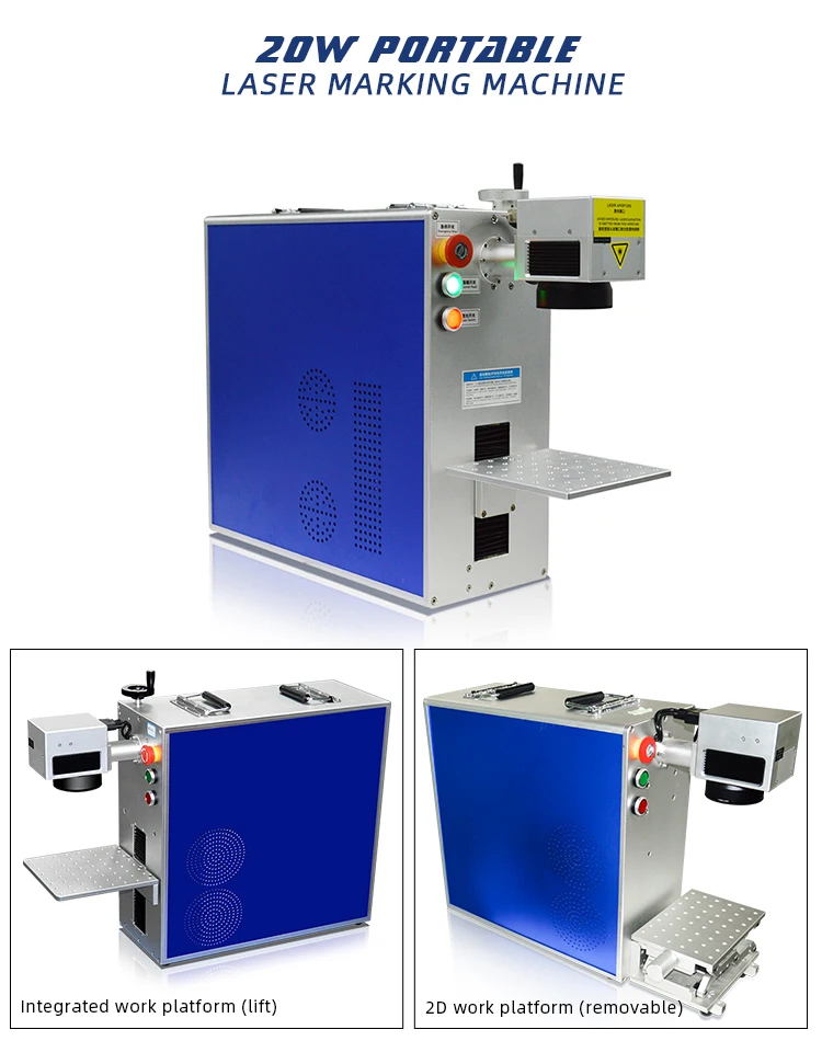 20w Laser Printing Equipment Portable Plastic Fiber Laser Marking