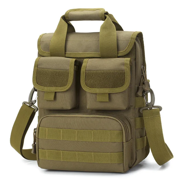 

Outdoor tactical handbag A4 school shoulder military camouflage messenger men's tool bag, Camouflage/black/brown/army green