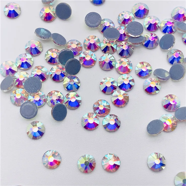 High Quality Hotfix Rhinestone Grade Flat Back Round Ab Crystal ...