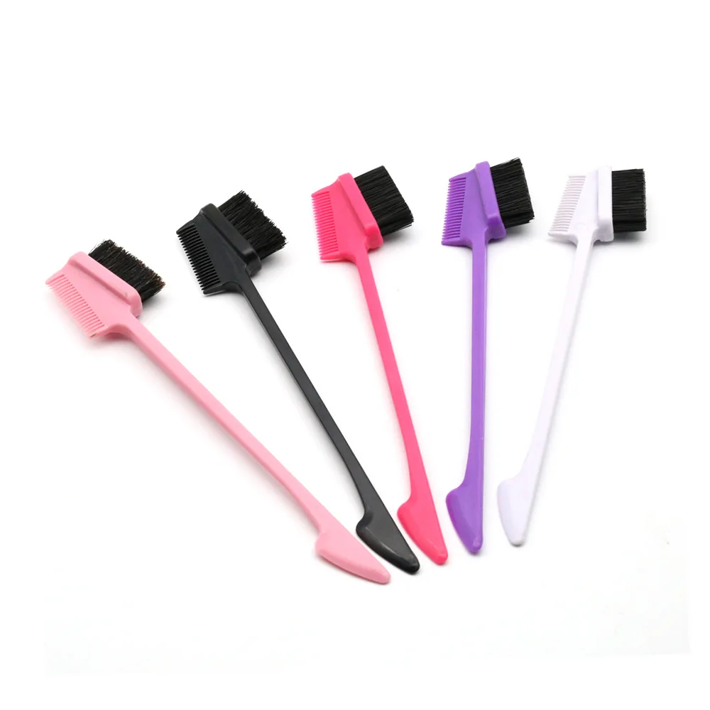 

High Quality Double Side Hair Edge Control Brushes Comb Eyebrow Brushes For Makeup