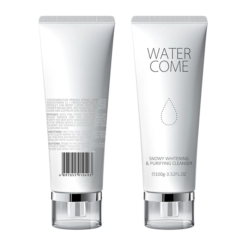 

Wholesale 100g Deep Cleansing Pores Whitening Facial Cleanser Organic Oil Control Men Face Wash, Milk white cream