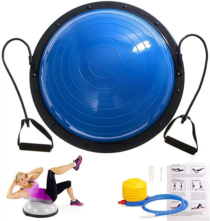 

Hot Selling 58cm New Half Balance Yoga Ball With Strap AND Pump