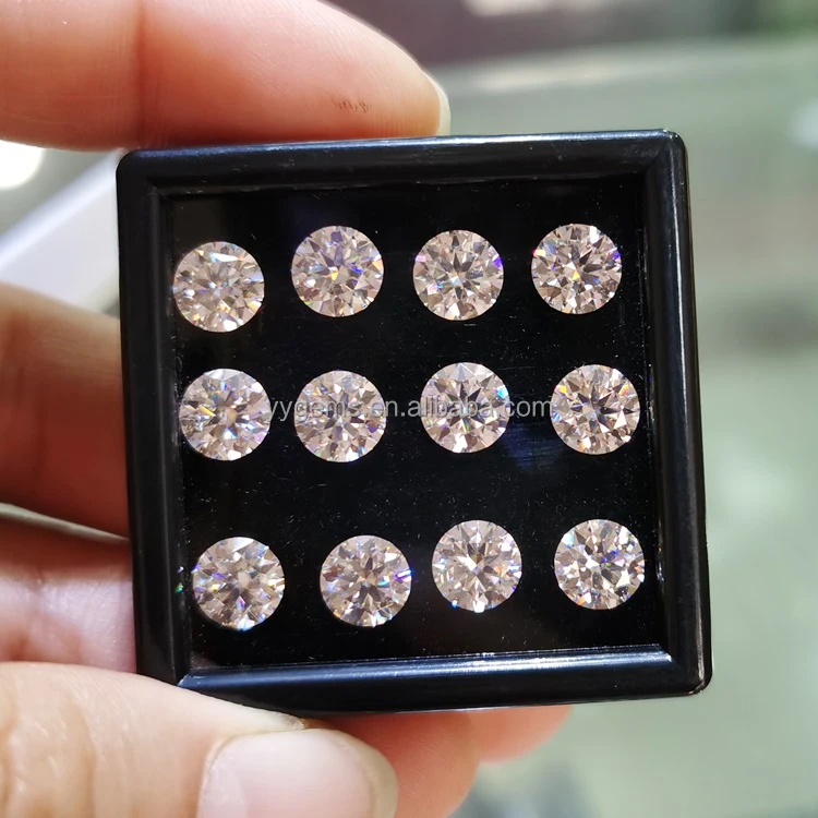 

Wuzhou 1CT brilliant round shape D white moissanite ring stone