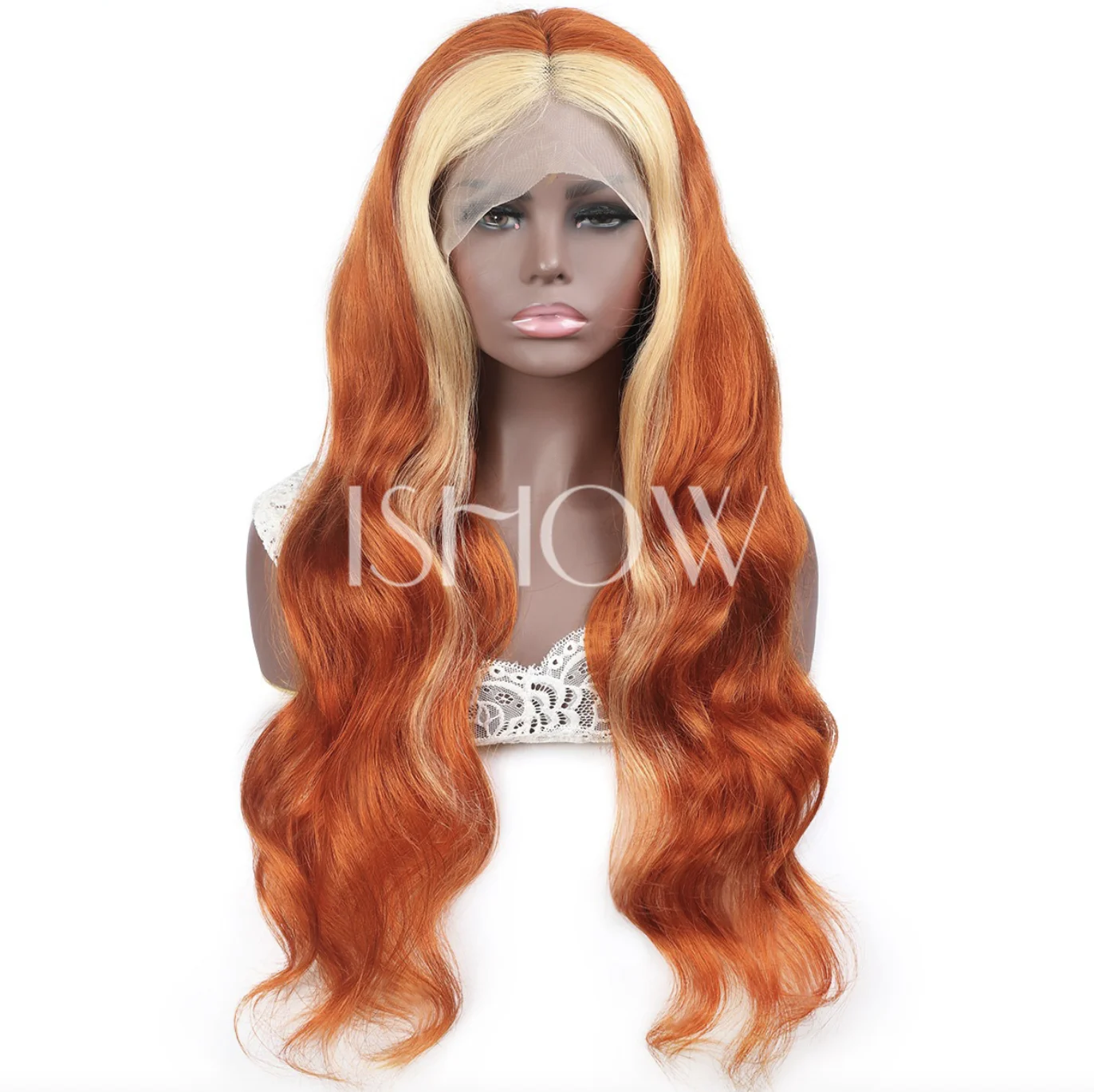 

Ginger yellow color headgear 613# 13 * 4 front lace wig headgear human hair, Multi color, custom