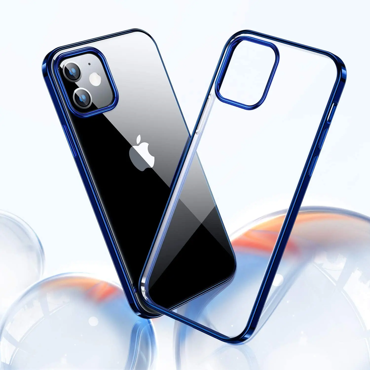 

For iPhone 12 Mini Case, Crystal Clear Ultra Thin Metallic Plating Tpu Cellphone Case Cover For iPhone 12 Pro Max 2020