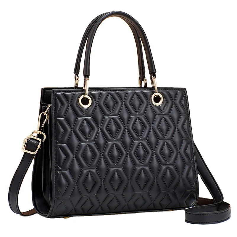 

DL175 20 Fashion trend 2022 PU leather tote handbags bags for women, Black....