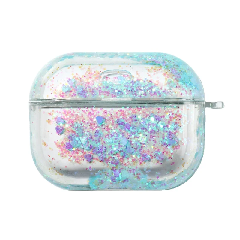 

2021 Newest Bling Glitter Hard TPU Liquid Sand Case for airpods case