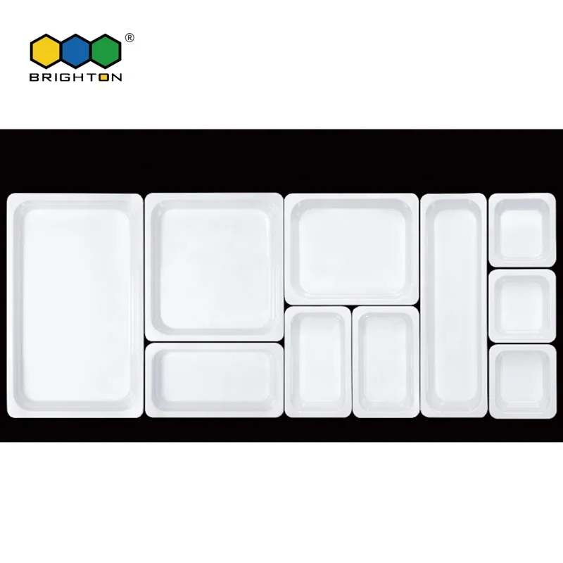 
100mm 1/6 GN Pan 100% high grade melamine EU regulation approved deeper food containers for catering 