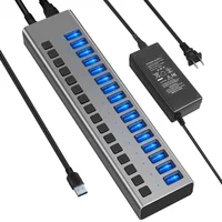 

New Product 90W 12V / 7.5A 16 Port USB 3.0 Hub with Individual Power Switches and LEDs