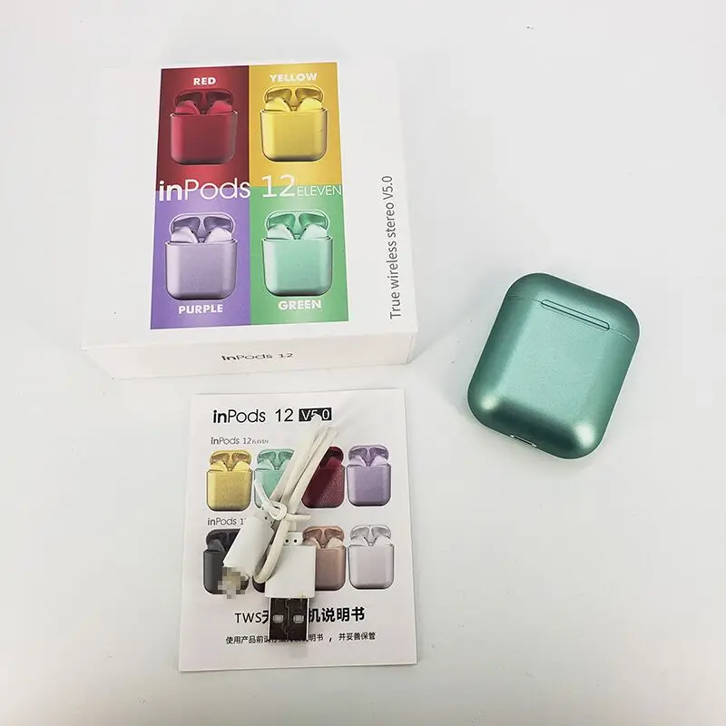 inPods 12 Eleven Pro i12 Metallic Color Finished TWS Earphones for Mobile Phones - ANKUX.COM