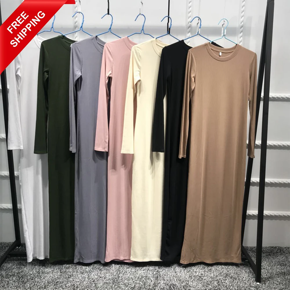 

New Arrival FREE SHIPPING Beautiful Malaysia Cotton Plain Color Abaya Islamic Clothing Muslim Dresses For Women, Black.brown.green.gray.pink.beige.light brown.dark brown