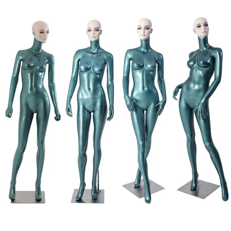 

XINJI Top Quality Fashion Green Full Body Female Mannequins Standing New Designed Fiberglass Display Realistic Mannequin Dummy, As picture(any colors are available)