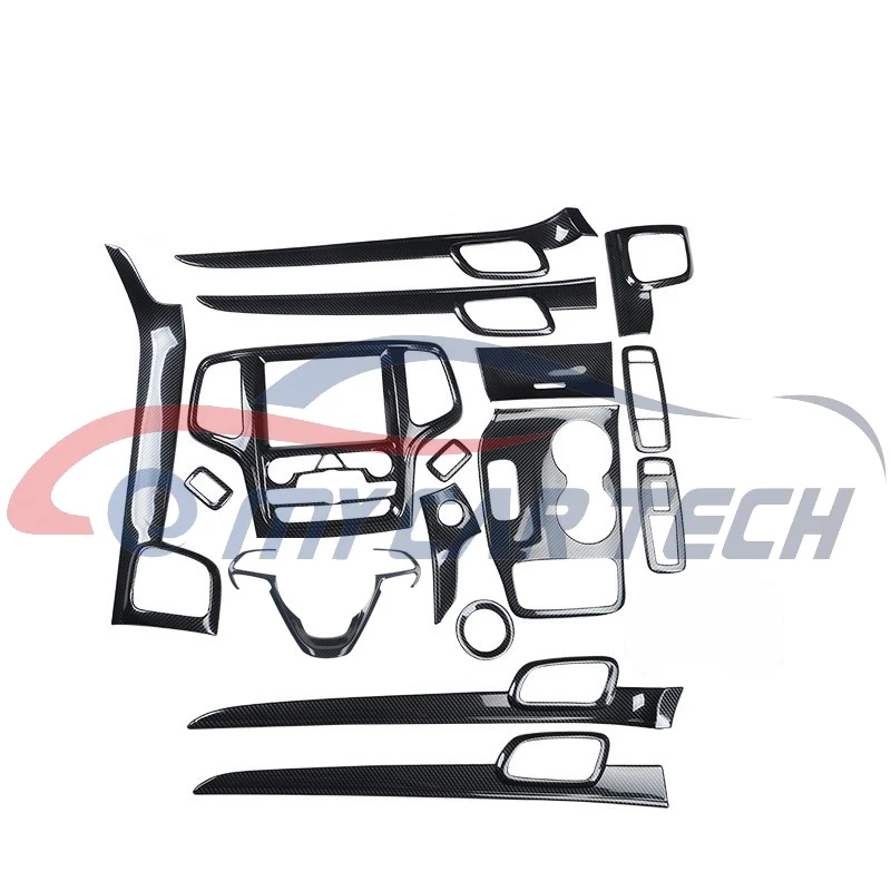 

For Jeep Grand Cherokee 2011-20 Inner Door Handle Panel Strip Trim Carbon Fiber ABS material