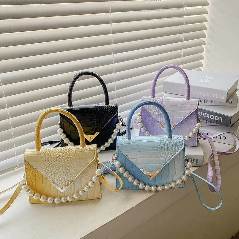 

2021 Latest Ladies Pearl Purses Girls Design Handbags Women Luxury Brand Hand Bags