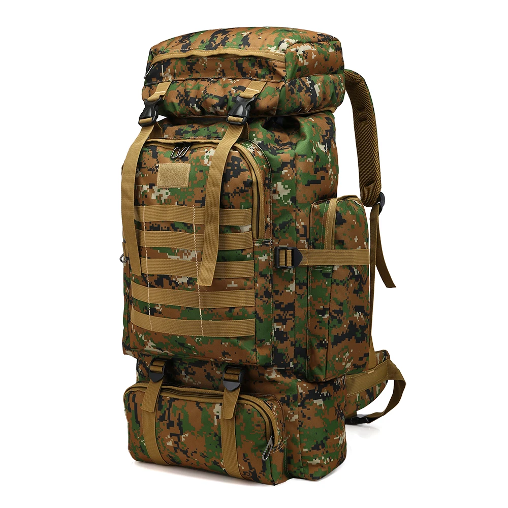 

Camouflage tactics Rucksack Waterproof Traveling Daypack 70L Camping Hiking Backpack