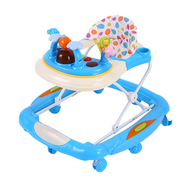 

CE Plastic Kids Walker Moveable Infant Baby Walker With Music baby walker tricycle, Pink blue aqua