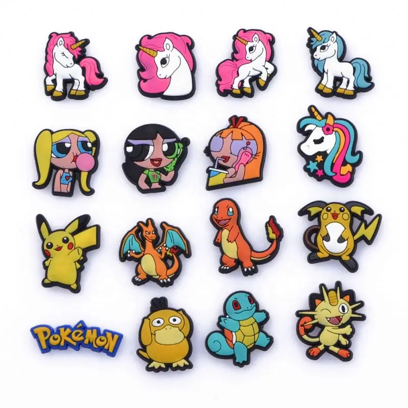 

Cartoon Shoes Buckle Accessories Buttons Sandals Pvc Soft Garden Shoe Charms for Girl DIY Shoes Decorations animal, Jewelry